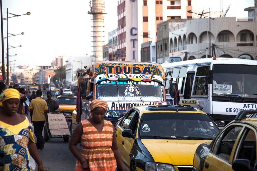 Street scene in Dakar. Senegal has a population of nearly 16 million people and is the second-fastest growing economy in West Africa. Photo: RFA
