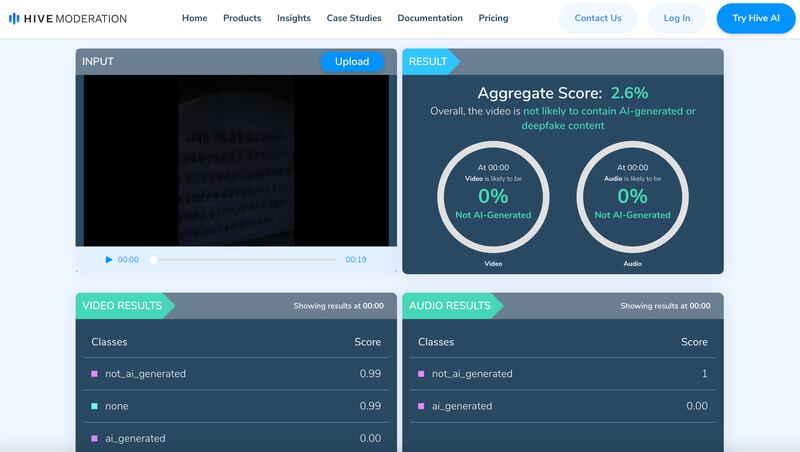 대만의 정보 보안 전문가 폴 류(PAUL LIU) 씨는 AI생성 프로그램 Hive에서 테스트 한 결과, 새조선이 보낸 영상의 AI 생성 가능성이 2 %가 약간 넘는 것으로 나타났다고 설명했습니다.