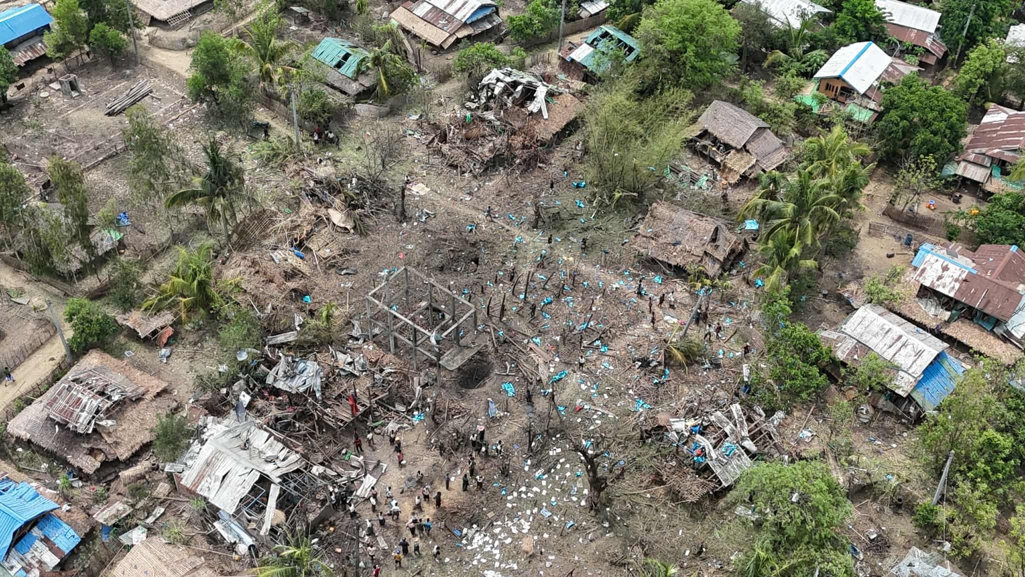 Junta bombs rebel territory in western Myanmar, kills children, elderly