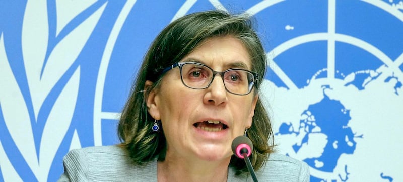 Elizabeth Throssell, Spokesperson for the Office of the United Nations High Commissioner for Human Rights (OHCHR). (Daniel Johnson/UN News)