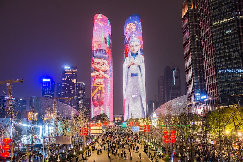 《哪吒2》双子塔