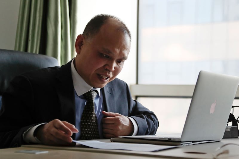 北京人权律师余文生(美联社图片)